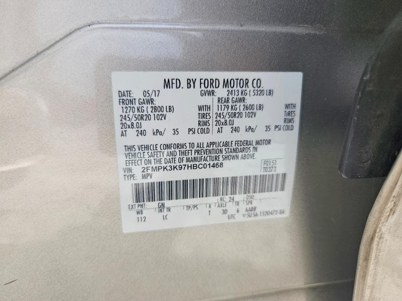 2017 FORD EDGE TITANIUM 14