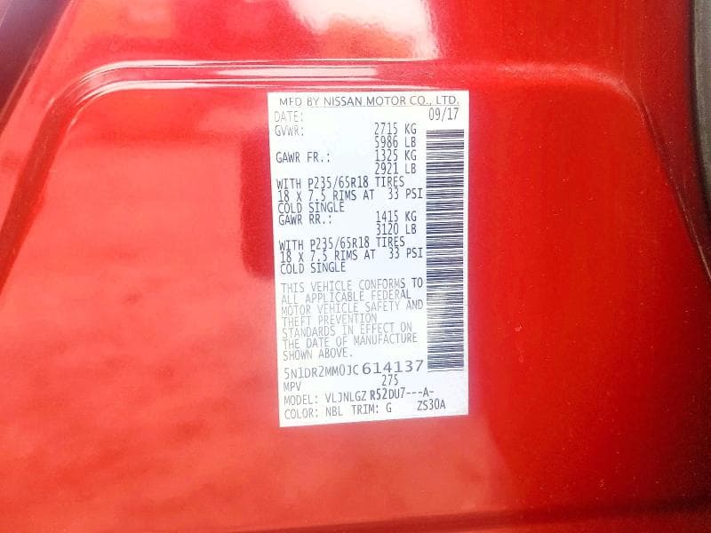 2018 NISSAN PATHFINDER SL SL 13
