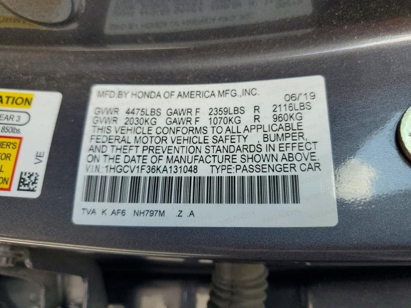 2019 HONDA ACCORD SPORT 12