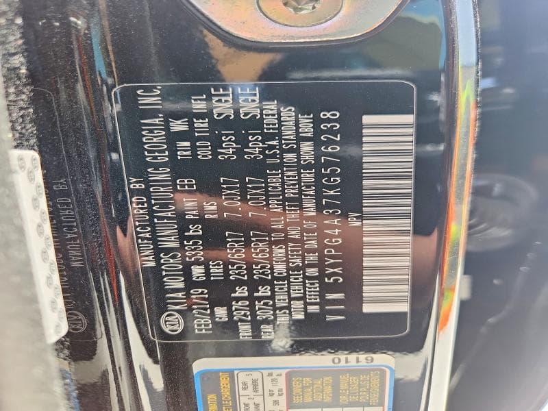 2019 KIA SORENTO L 13