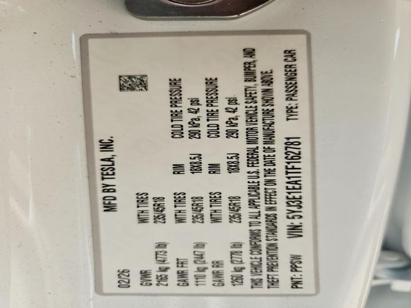2026 TESLA MODEL 3 12