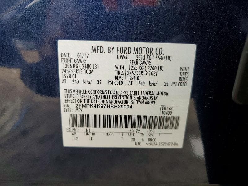 2017 FORD EDGE TITANIUM 13