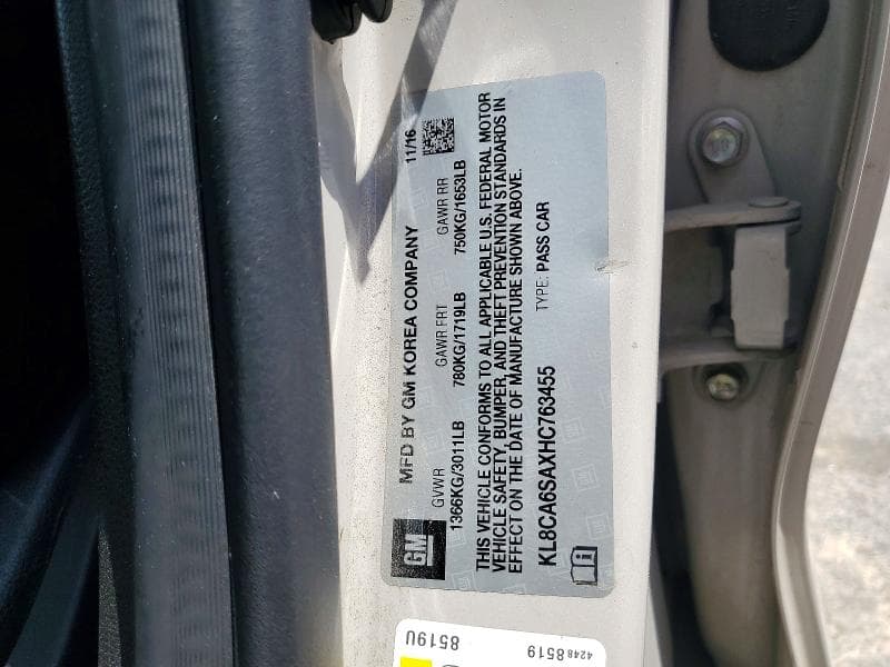 2017 CHEVROLET SPARK LS 12