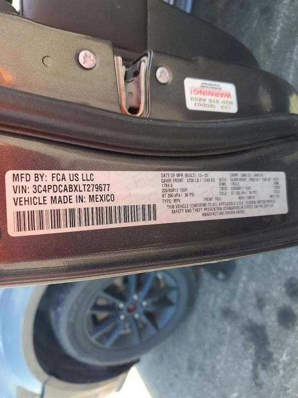 2020 DODGE JOURNEY SE 12