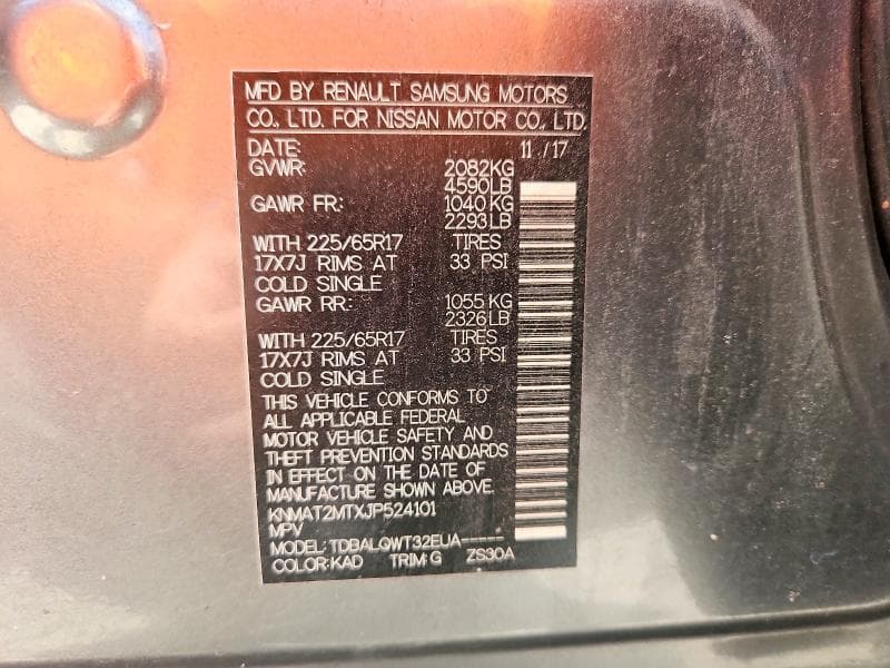 2018 NISSAN ROGUE SV SV 13