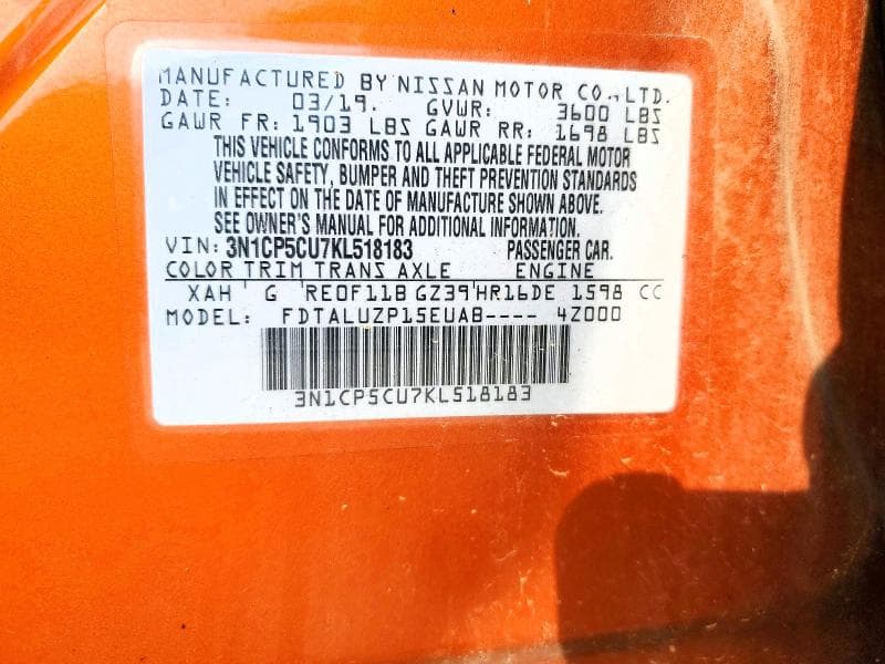 2019 NISSAN KICKS SR 13