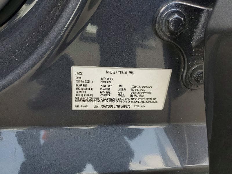 2022 TESLA MODEL Y 14