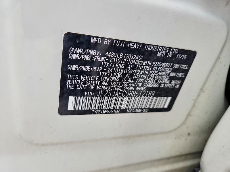 2017 SUBARU FORESTER 2.5I PREMIUM 13