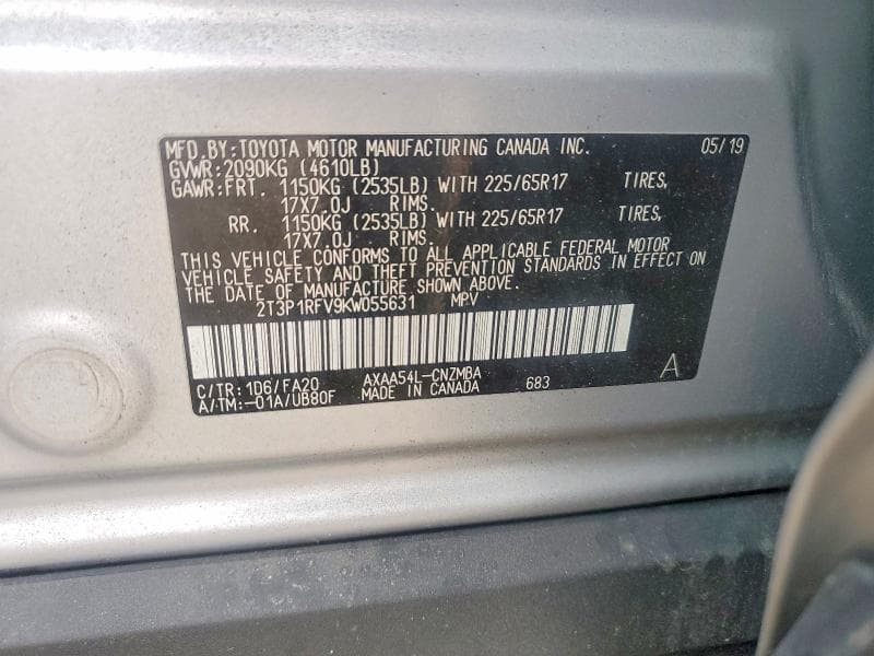 2019 TOYOTA RAV4 XLE XLE 14