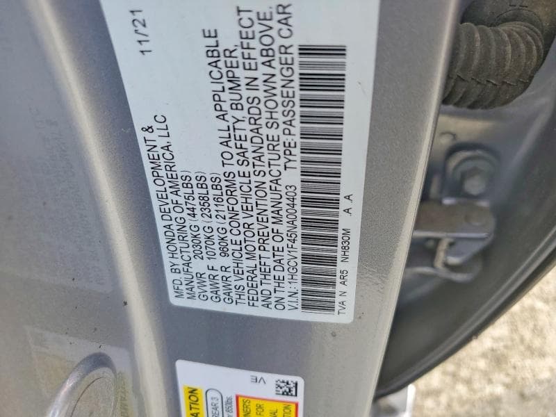 2022 HONDA ACCORD SPORT SE SPORT SE 13