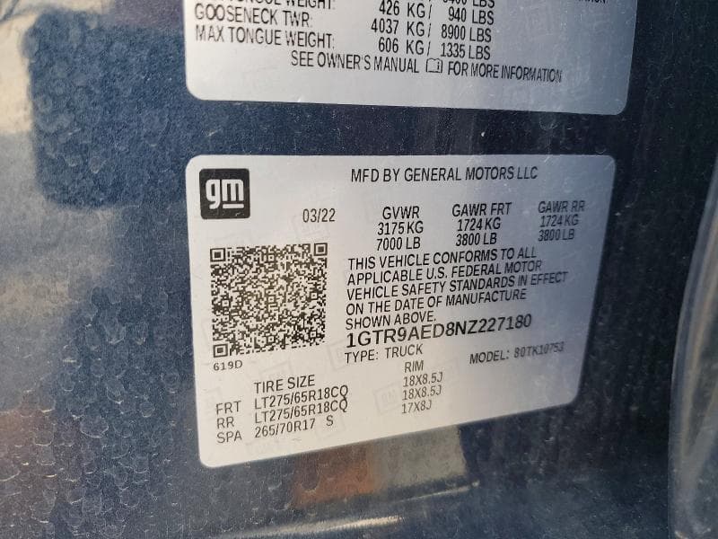 2022 GMC SIERRA LIMITED K1500 13