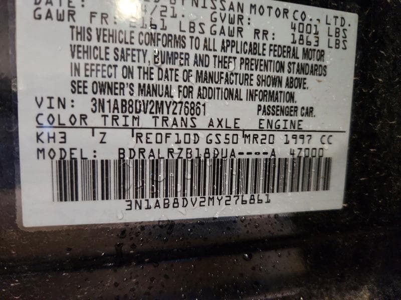 2021 NISSAN SENTRA SR 12