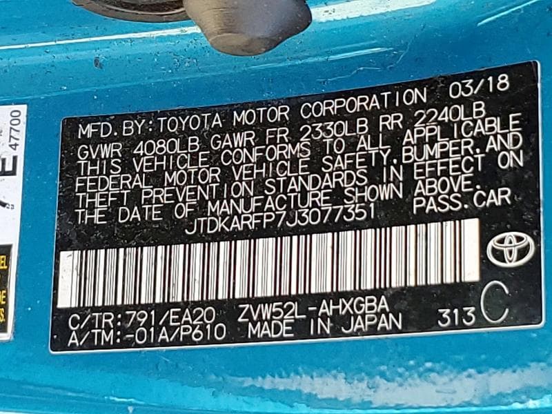 2018 TOYOTA PRIUS PRIME PREMIUM 13