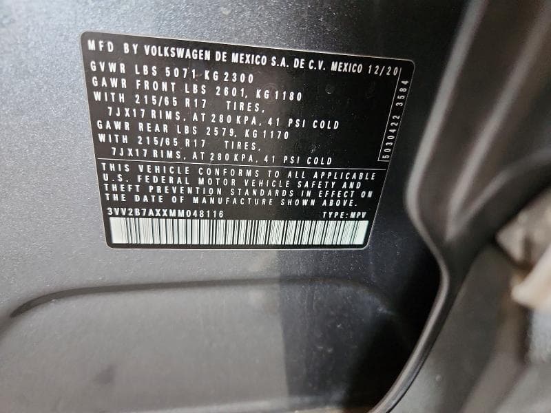 2021 VOLKSWAGEN TIGUAN SE 13