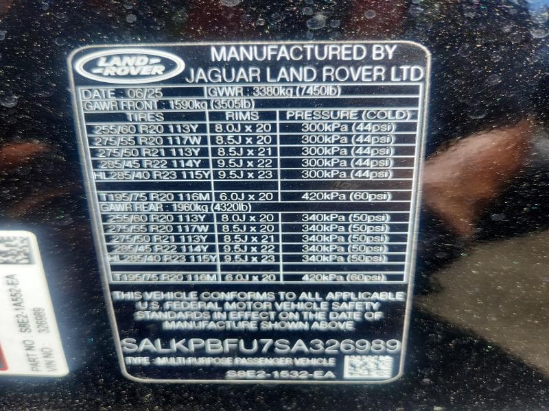 2025 LAND ROVER RANGE ROVER SE 14