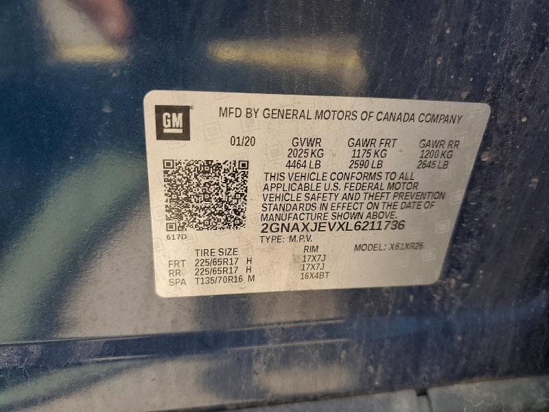 2020 CHEVROLET EQUINOX LT LT 13