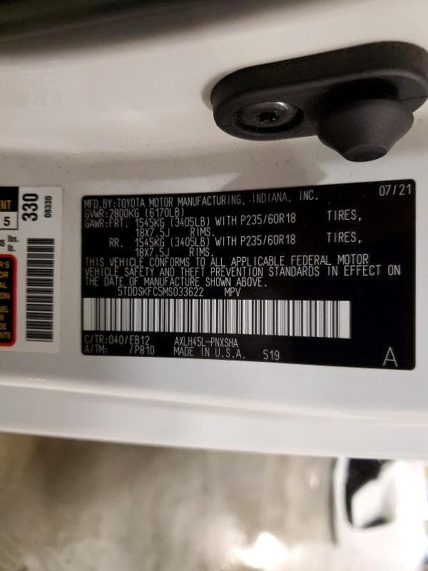 2021 TOYOTA SIENNA XSE XSE 14