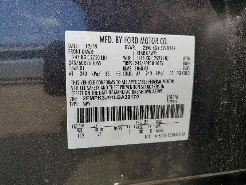 2020 FORD EDGE SEL 13