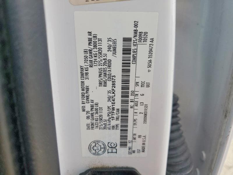 2020 FORD F150 SUPERCREW 13