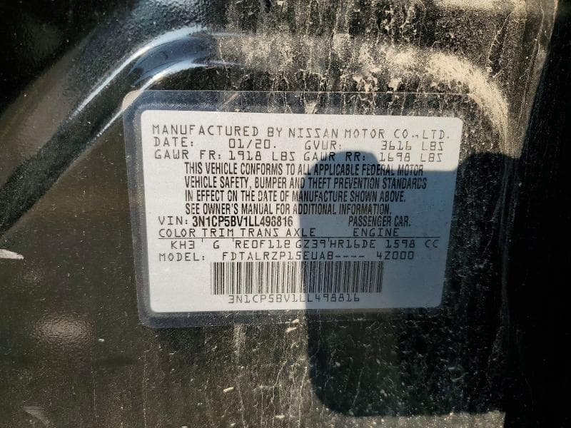 2020 NISSAN KICKS S S 13
