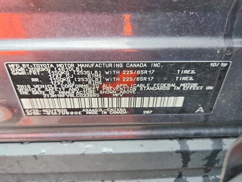 2020 TOYOTA RAV4 LE LE 13