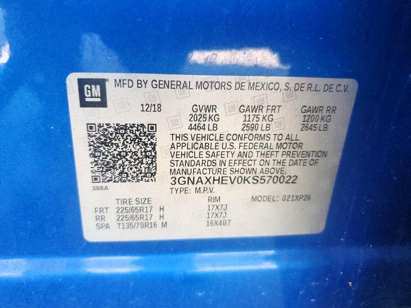 2019 CHEVROLET EQUINOX LS 13