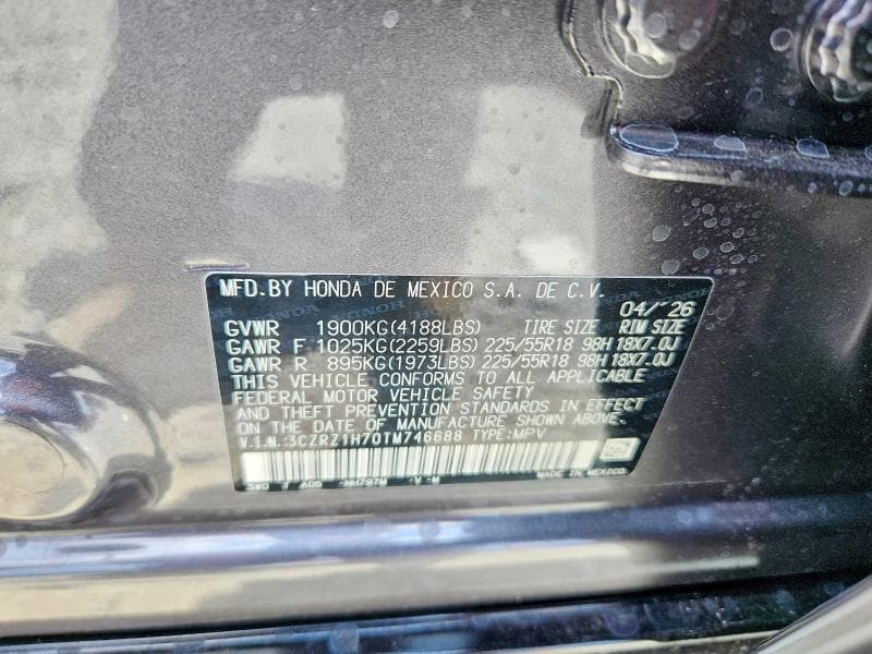 2026 HONDA HR-V EXL 13