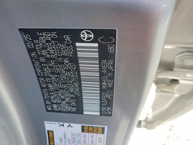 2025 TOYOTA PRIUS LE LE 12