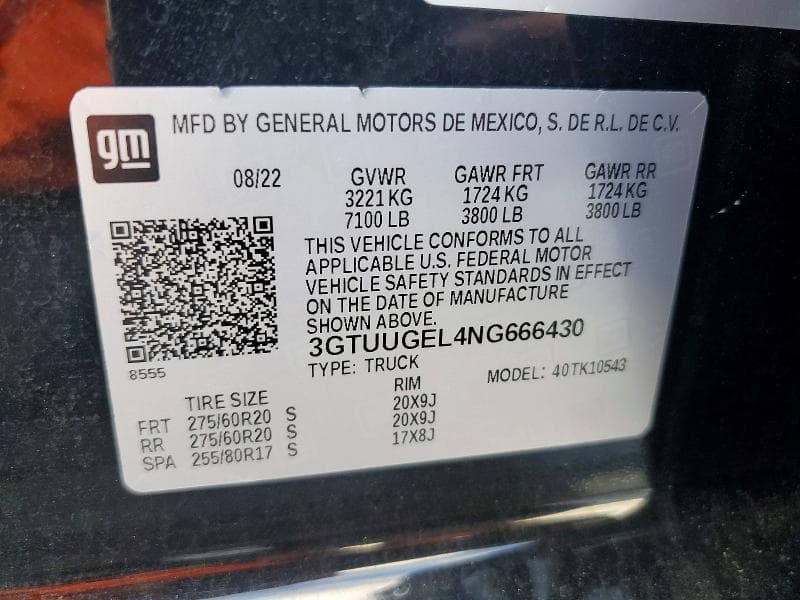 2022 GMC SIERRA K1500 DENALI 12