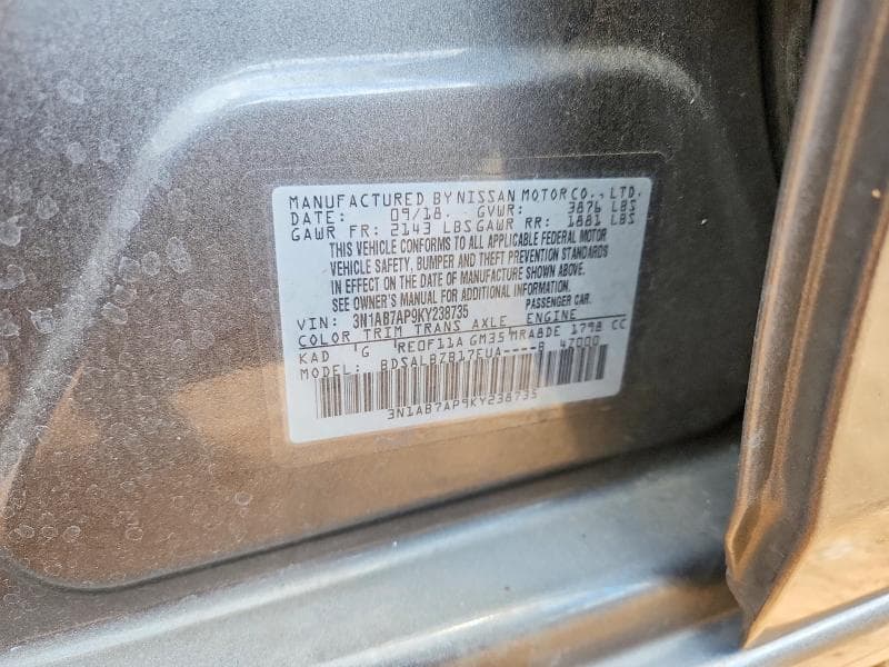 2019 NISSAN SENTRA S 13