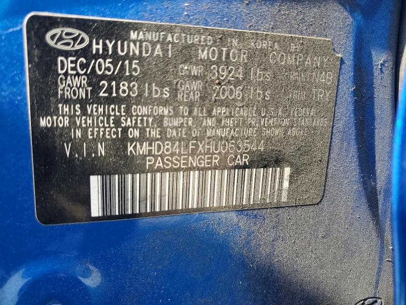 2017 HYUNDAI ELANTRA LIMITED 13