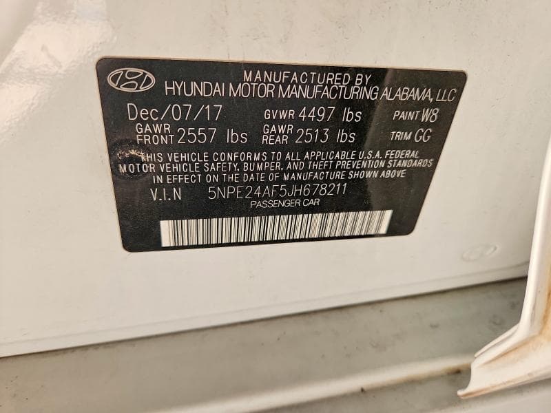 2018 HYUNDAI SONATA SE 12