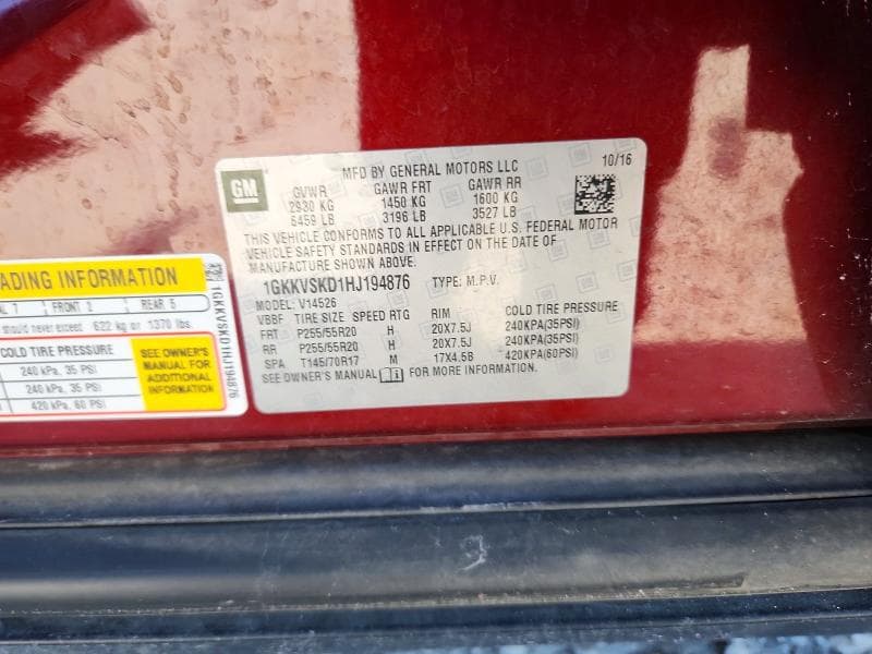 2017 GMC ACADIA LIMITED SLT-2 SLT-2 13