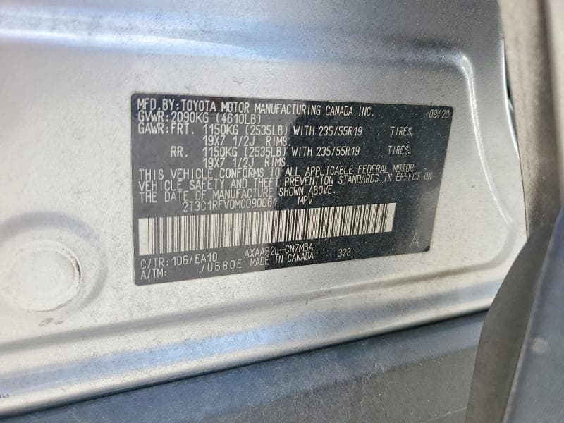 2021 TOYOTA RAV4 XLE PREMIUM 12