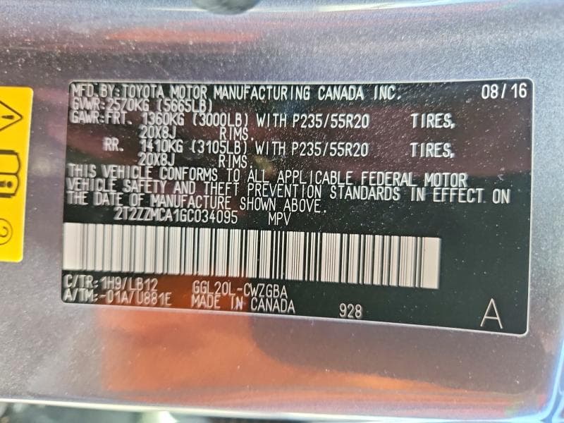 2016 LEXUS RX 350 350 12