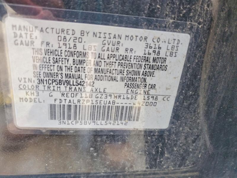 2020 NISSAN KICKS S S 12