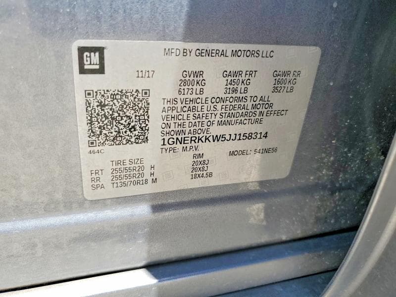 2018 CHEVROLET TRAVERSE PREMIER 12