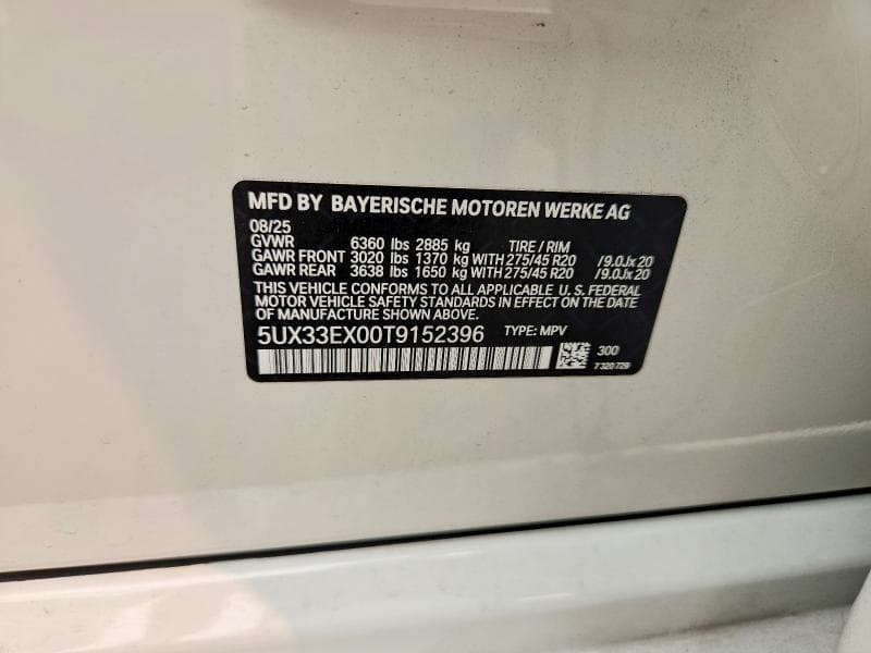 2026 BMW X6 XDRIVE40I 12