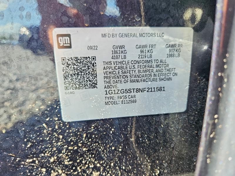 2022 CHEVROLET MALIBU RS 13