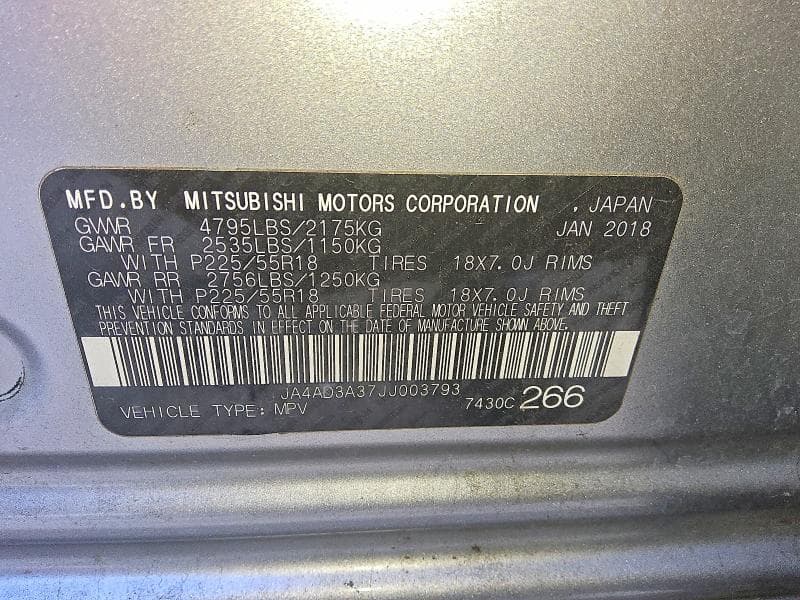 2018 MITSUBISHI OUTLANDER SE/SEL/LE 13