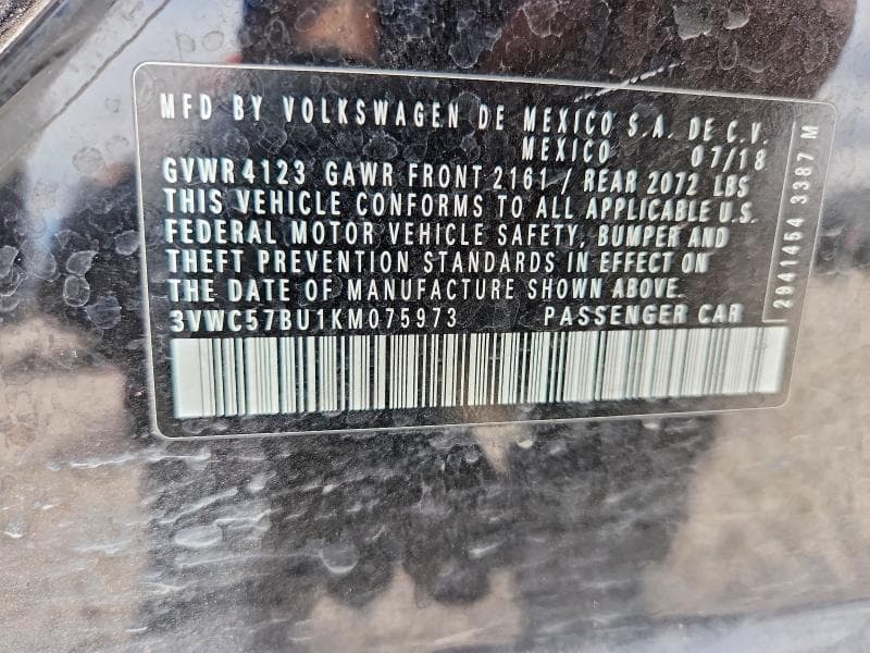 2019 VOLKSWAGEN JETTA S S 13