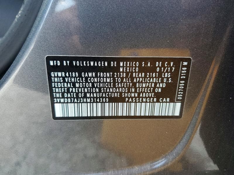 2017 VOLKSWAGEN JETTA SE SE 12