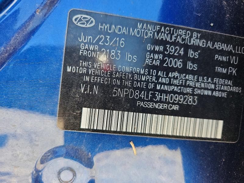 2017 HYUNDAI ELANTRA SE SE 12