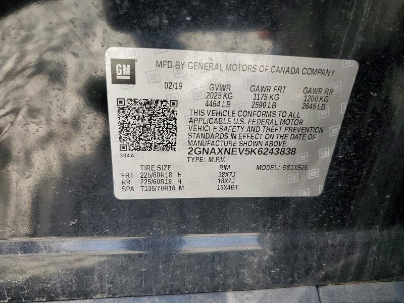 2019 CHEVROLET EQUINOX PREMIER 13