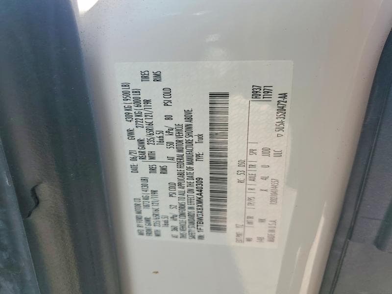 2021 FORD TRANSIT T-350 13