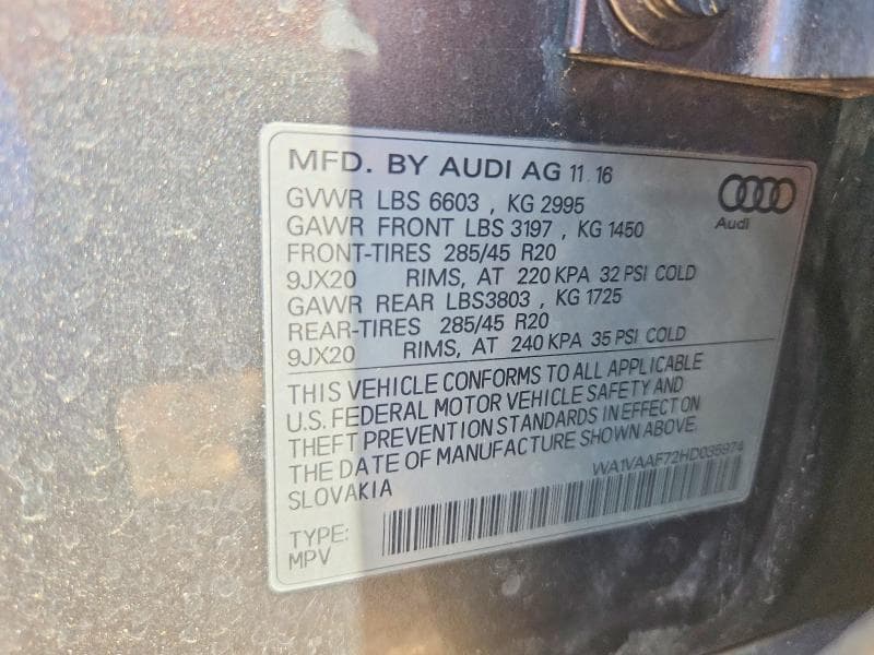 2017 AUDI Q7 PRESTIGE 13
