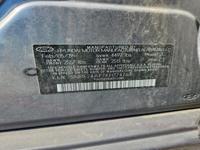 2019 HYUNDAI SONATA SE 12