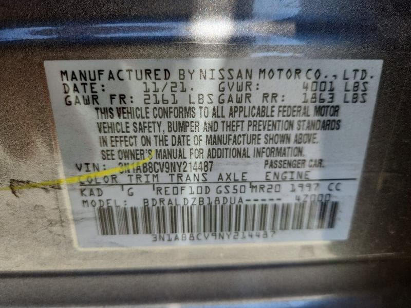 2022 NISSAN SENTRA SV 13