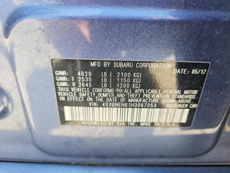 2017 SUBARU LEGACY 3.6R LIMITED 3.6R LIMITED 12