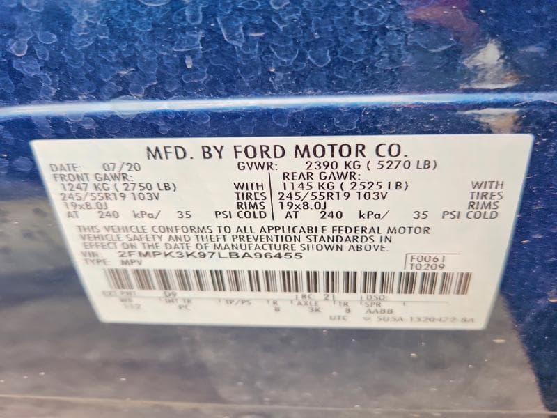 2020 FORD EDGE TITANIUM 13